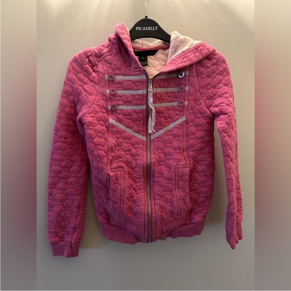 Marc Jacobs Zipper Up pink quilted Hoodie - Picture 1 of 1